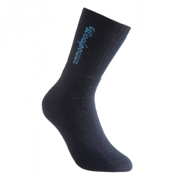 Woolpower - Sport Socks 400 Logo - Wandersocken Gr 45-48 blau/schwarz von Woolpower