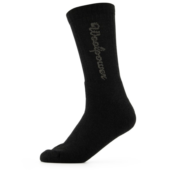 Woolpower - Sport Socks 400 Logo - Wandersocken Gr 45-48 schwarz von Woolpower