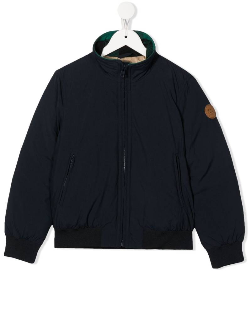 Woolrich Kids Bayman contrast-collar jacket - Blue von Woolrich Kids