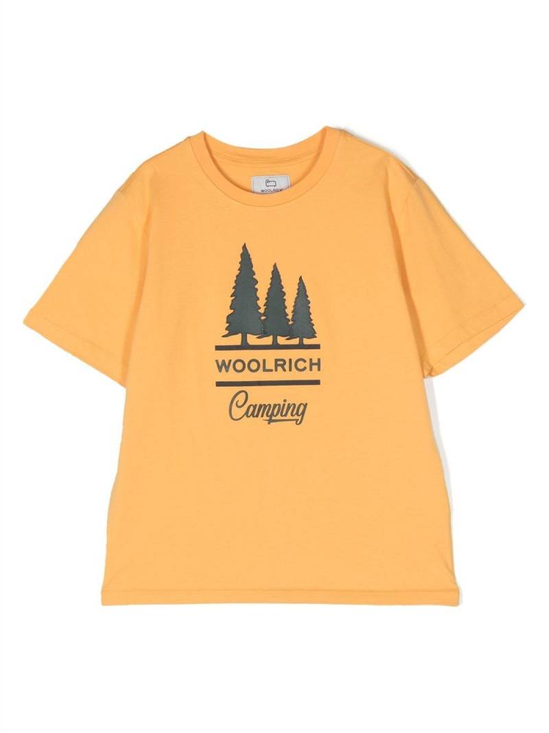 Woolrich Kids Road Trip logo-printed t-shirt - Yellow von Woolrich Kids