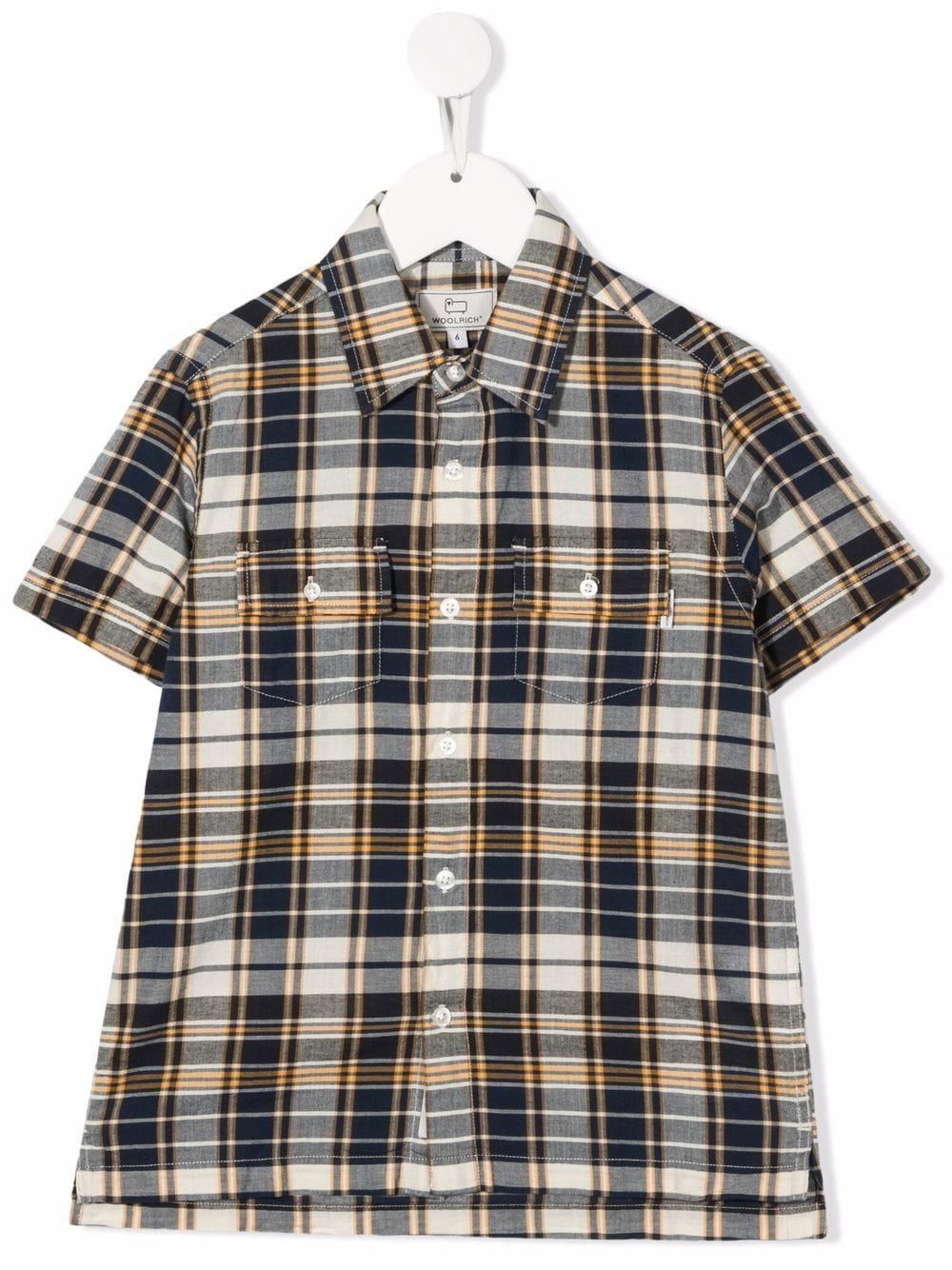 Woolrich Kids check-print cotton shirt - Blue von Woolrich Kids