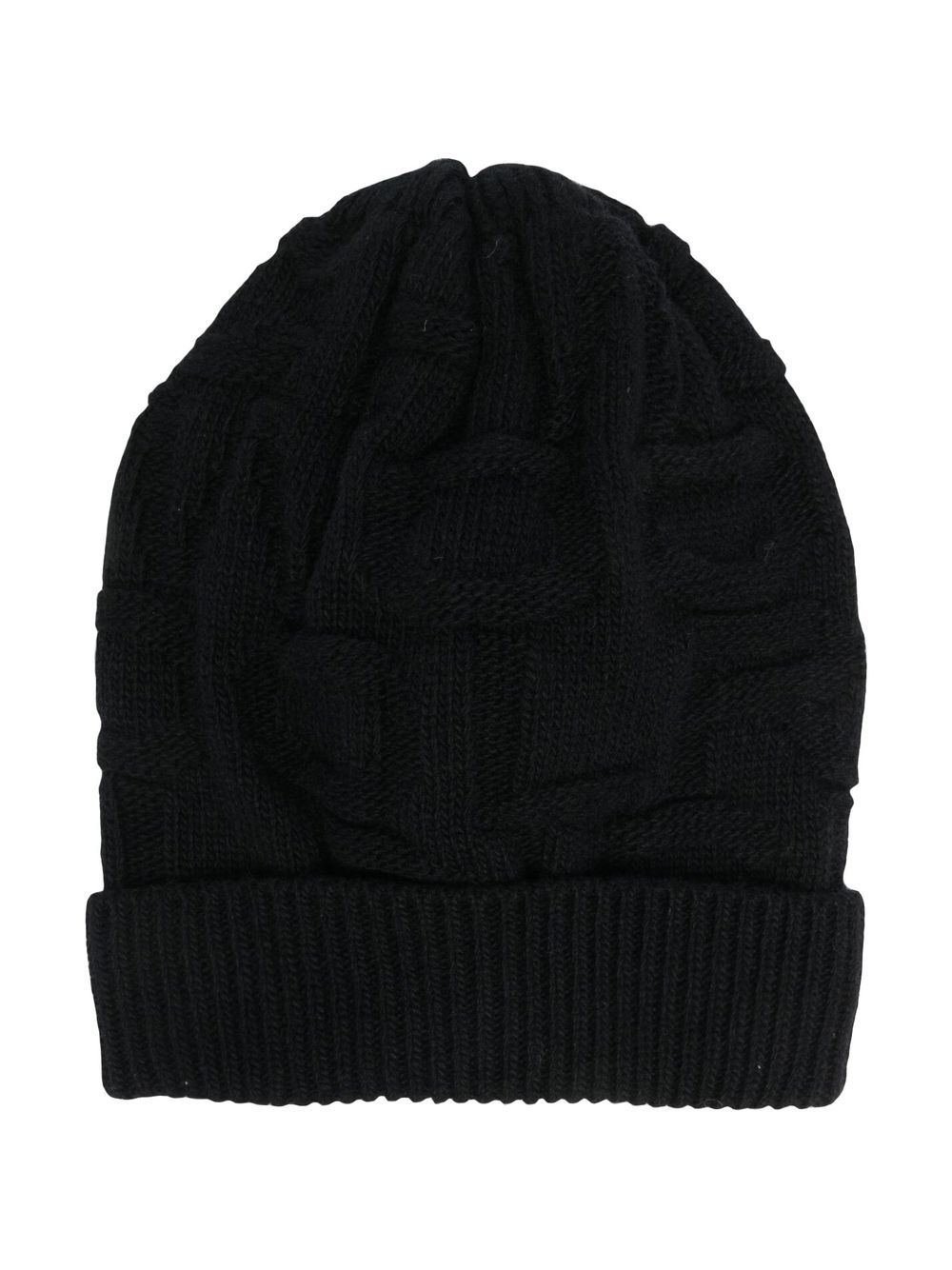 Woolrich Kids embossed monogram beanie - Black von Woolrich Kids