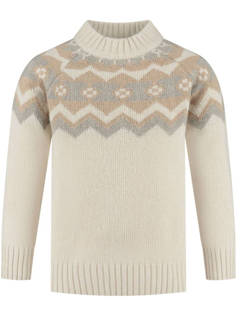 Woolrich Kids fair isle sweater - Neutrals von Woolrich Kids