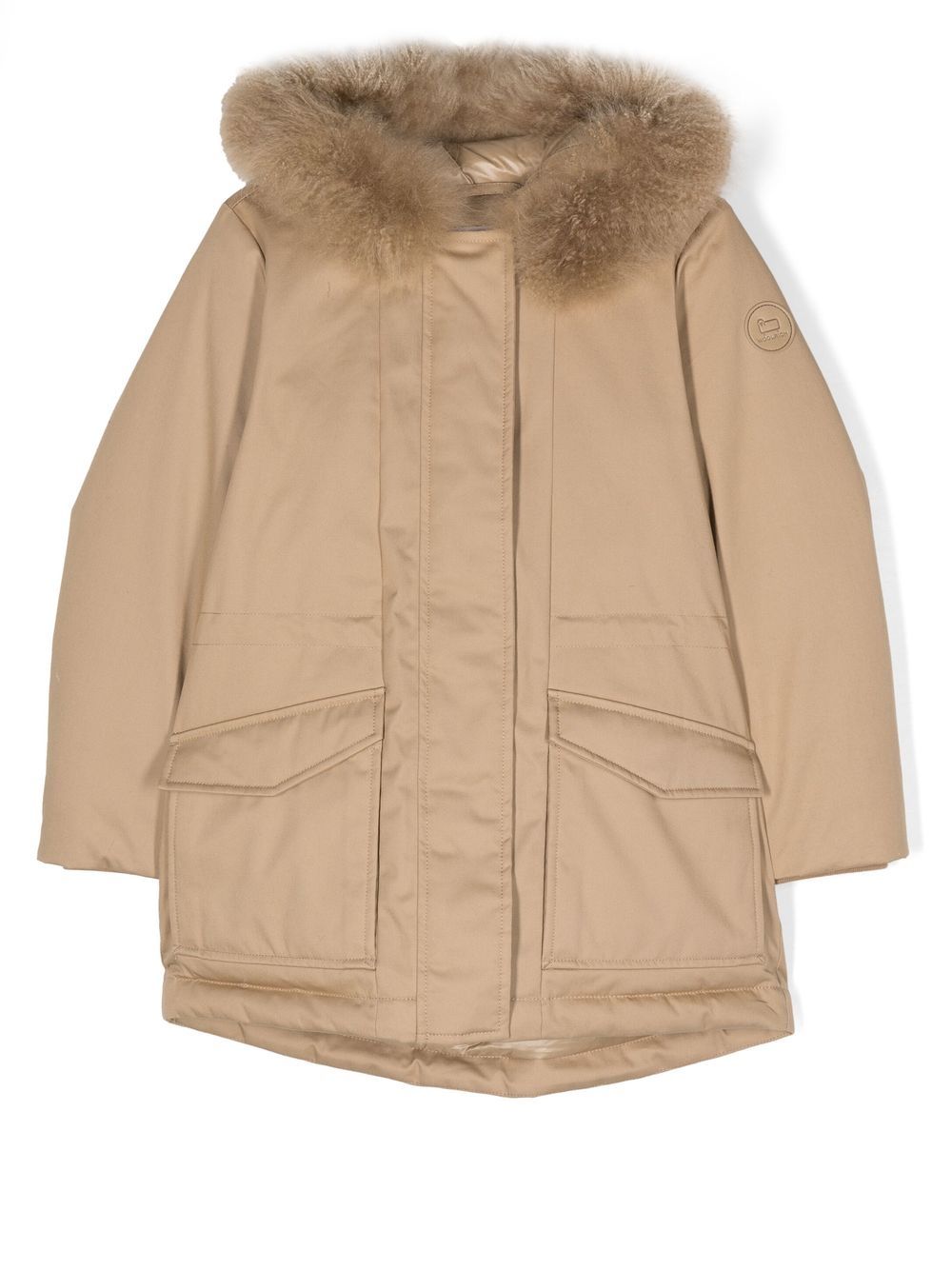 Woolrich Kids hooded down coat - Neutrals von Woolrich Kids