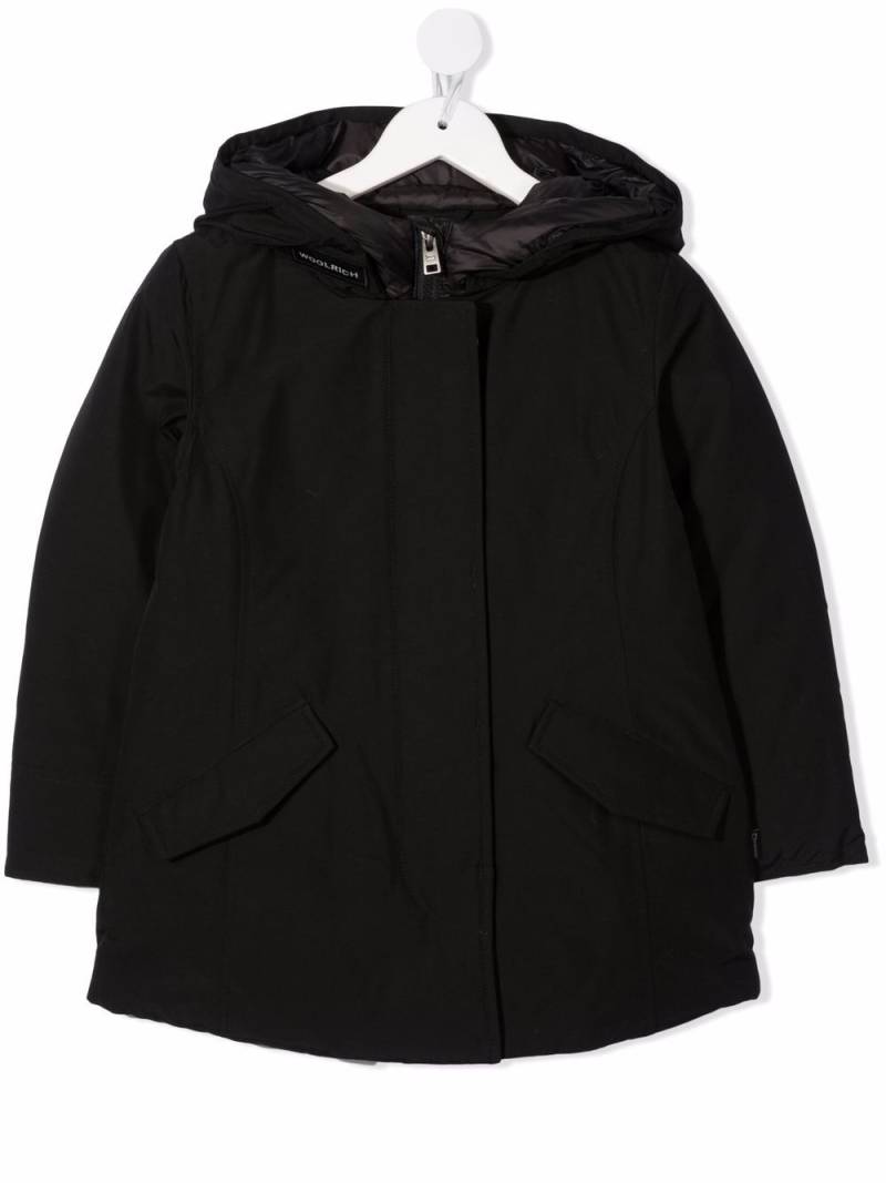 Woolrich Kids hooded feather-down cotton-blend coat - Black von Woolrich Kids