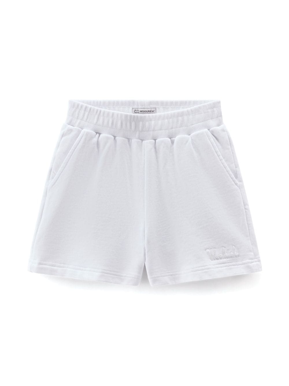 Woolrich Kids logo-embroidered cotton shorts - White von Woolrich Kids