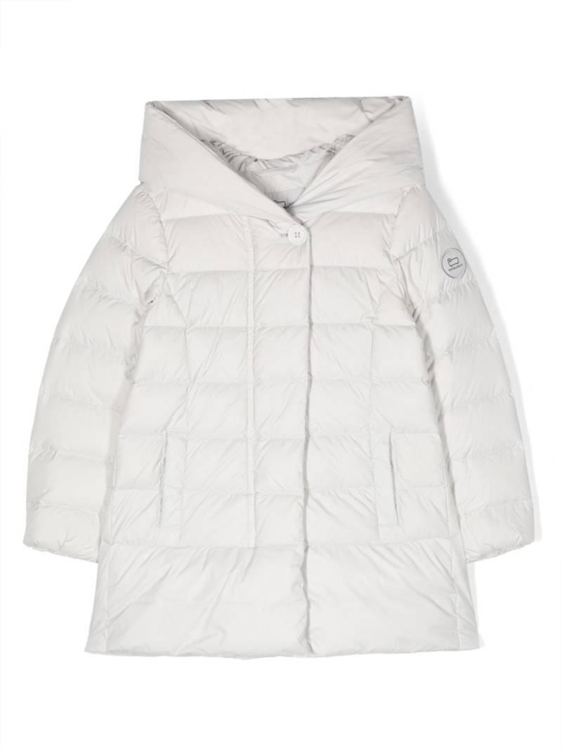 Woolrich Kids logo-patch padded jacket - Neutrals von Woolrich Kids