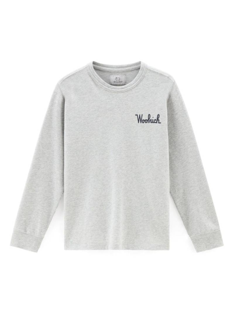 Woolrich Kids logo-print cotton T-shirt - Grey von Woolrich Kids