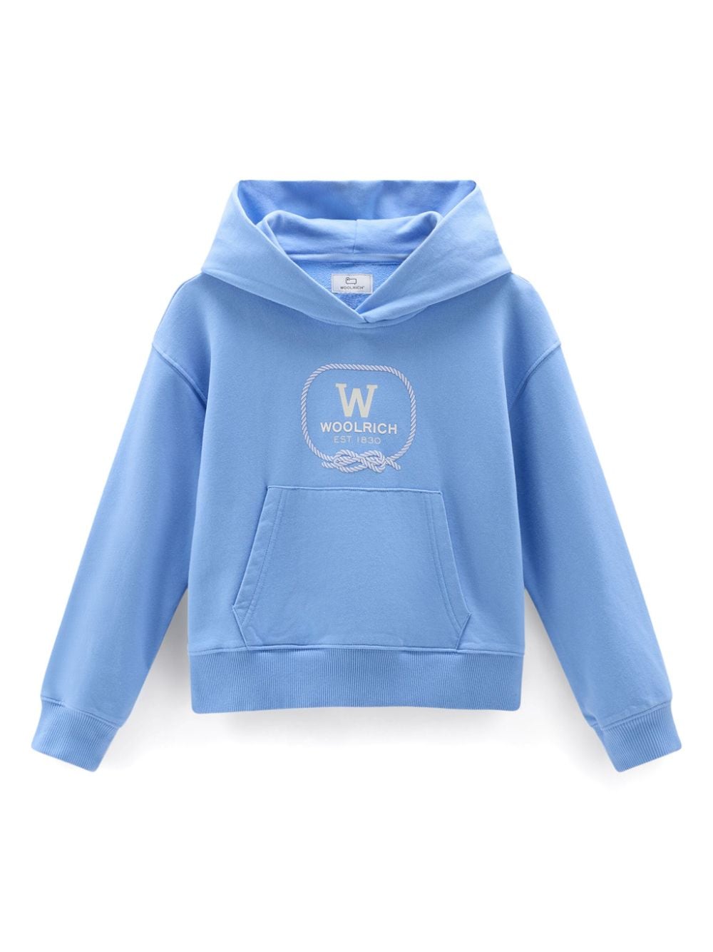 Woolrich Kids logo-print cotton hoodie - Blue von Woolrich Kids