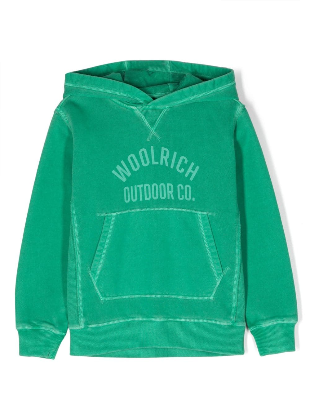 Woolrich Kids logo-print cotton hoodie - Green von Woolrich Kids