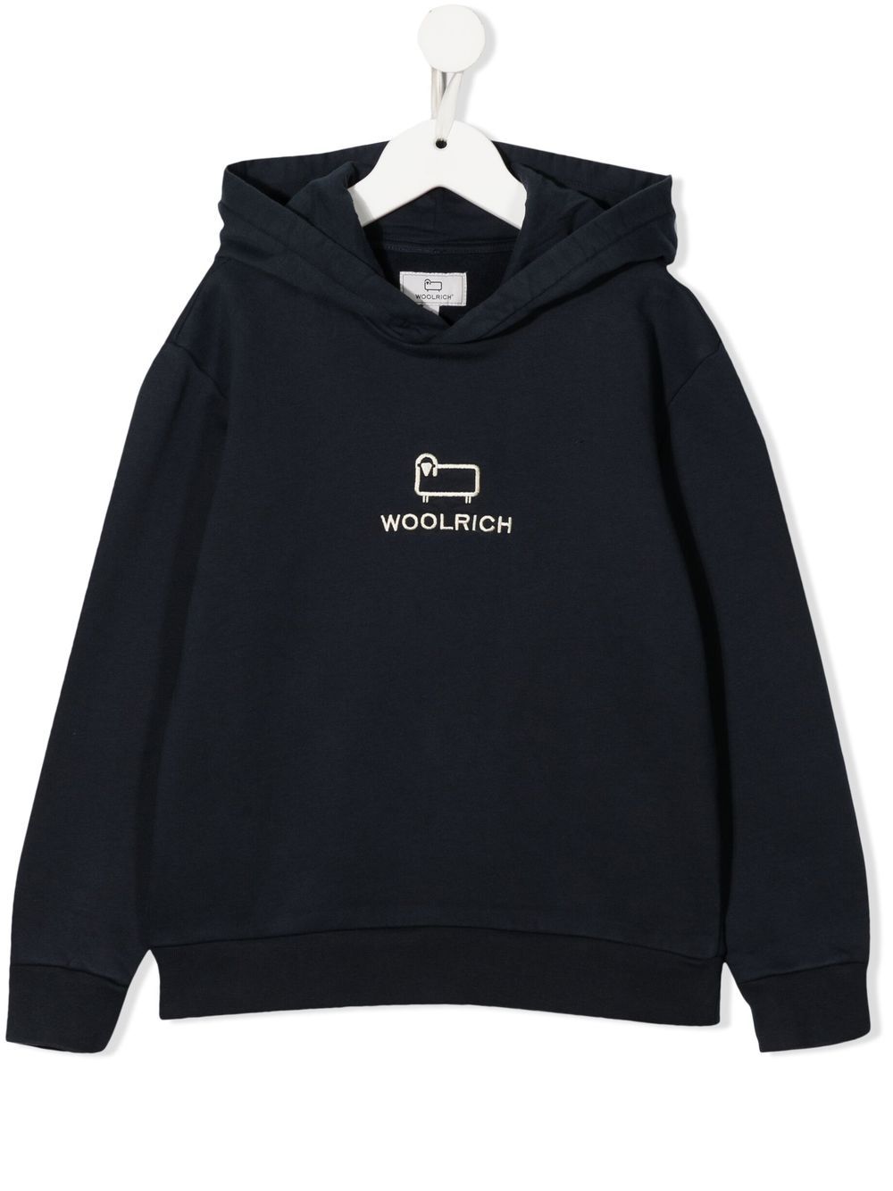 Woolrich Kids organic logo hoodie - Blue von Woolrich Kids