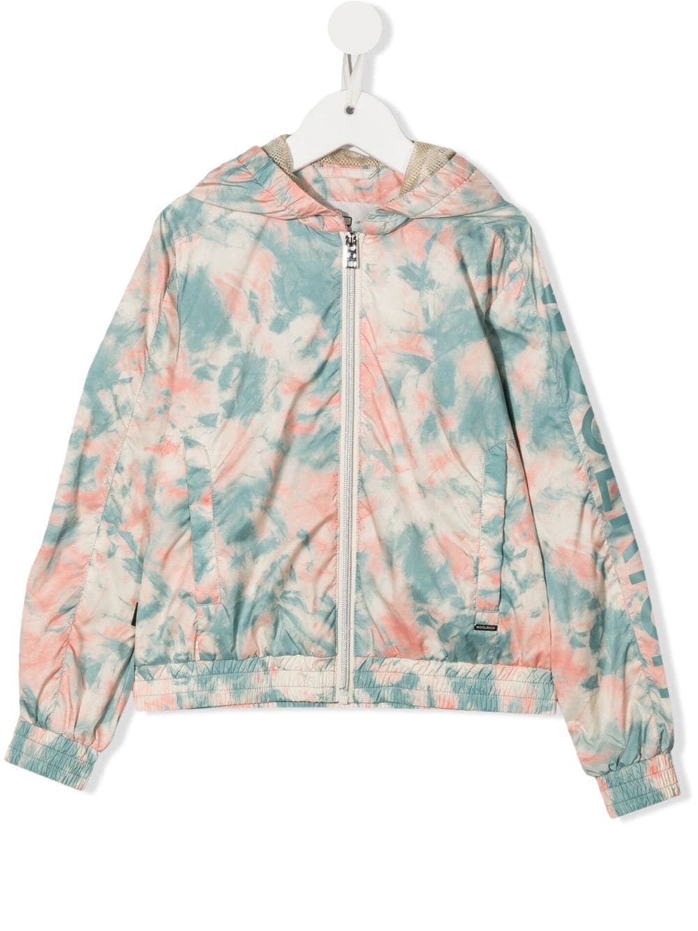 Woolrich Kids tie-dye hooded jacket - Pink von Woolrich Kids