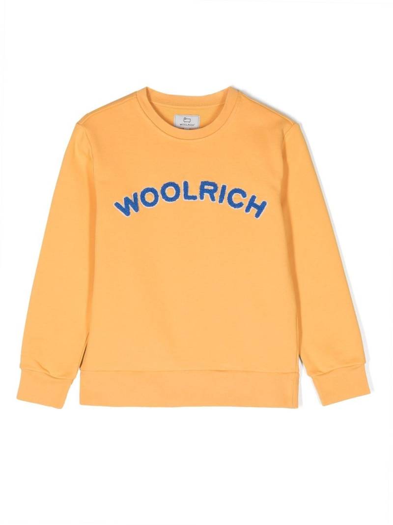 Woolrich Kids varsity terry-cloth-logo sweatshirt - Yellow von Woolrich Kids