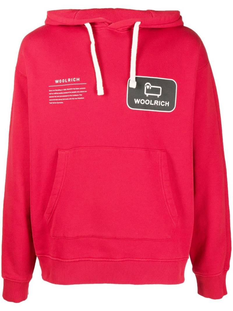 Woolrich American logo-print hoodie - Red von Woolrich