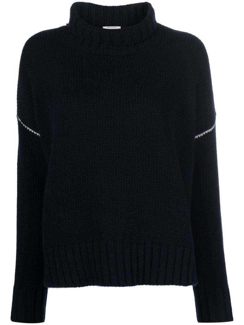 Woolrich Cozy roll neck jumper - Blue von Woolrich