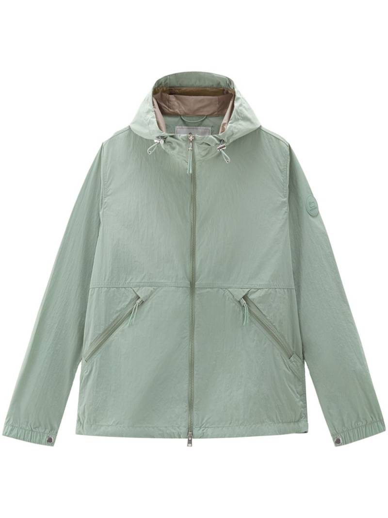 Woolrich Crinkle hooded windbreaker - Green von Woolrich