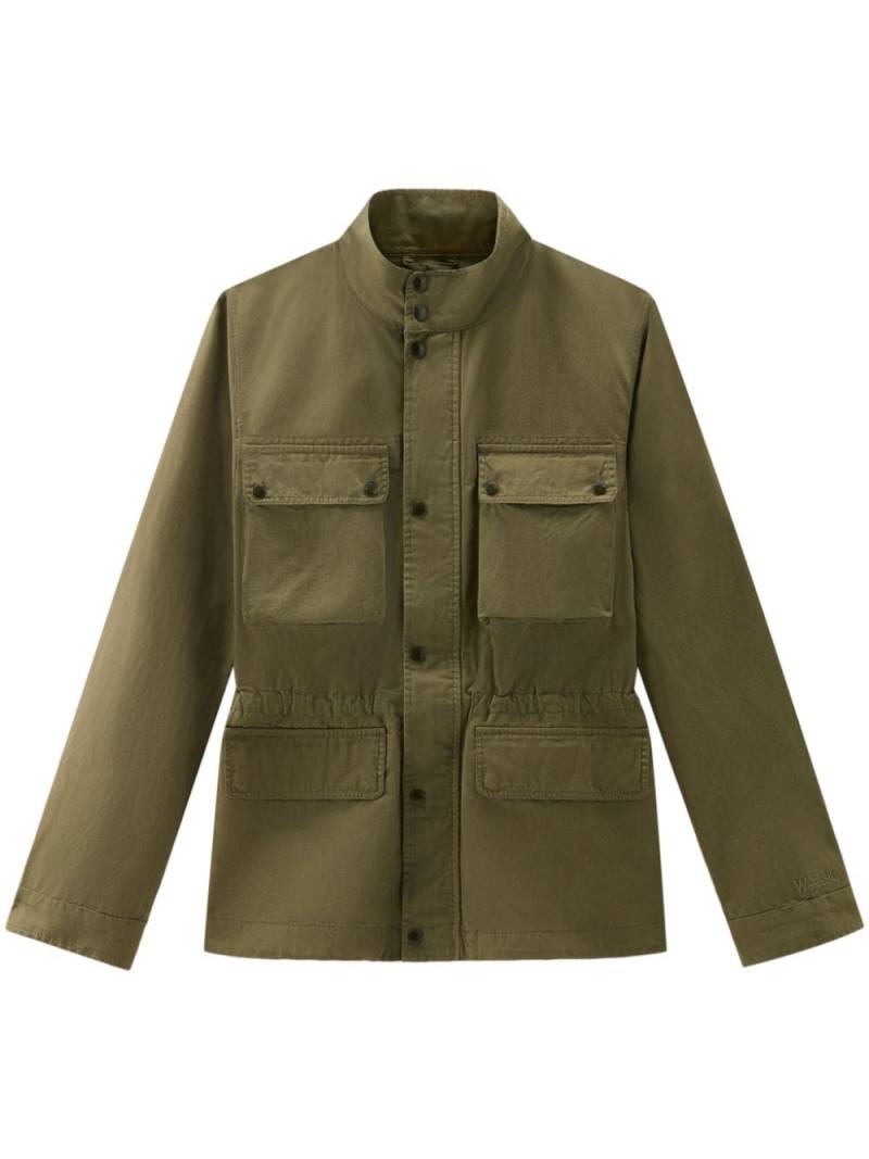 Woolrich Field logo-embroidered shirt jacket - Green von Woolrich