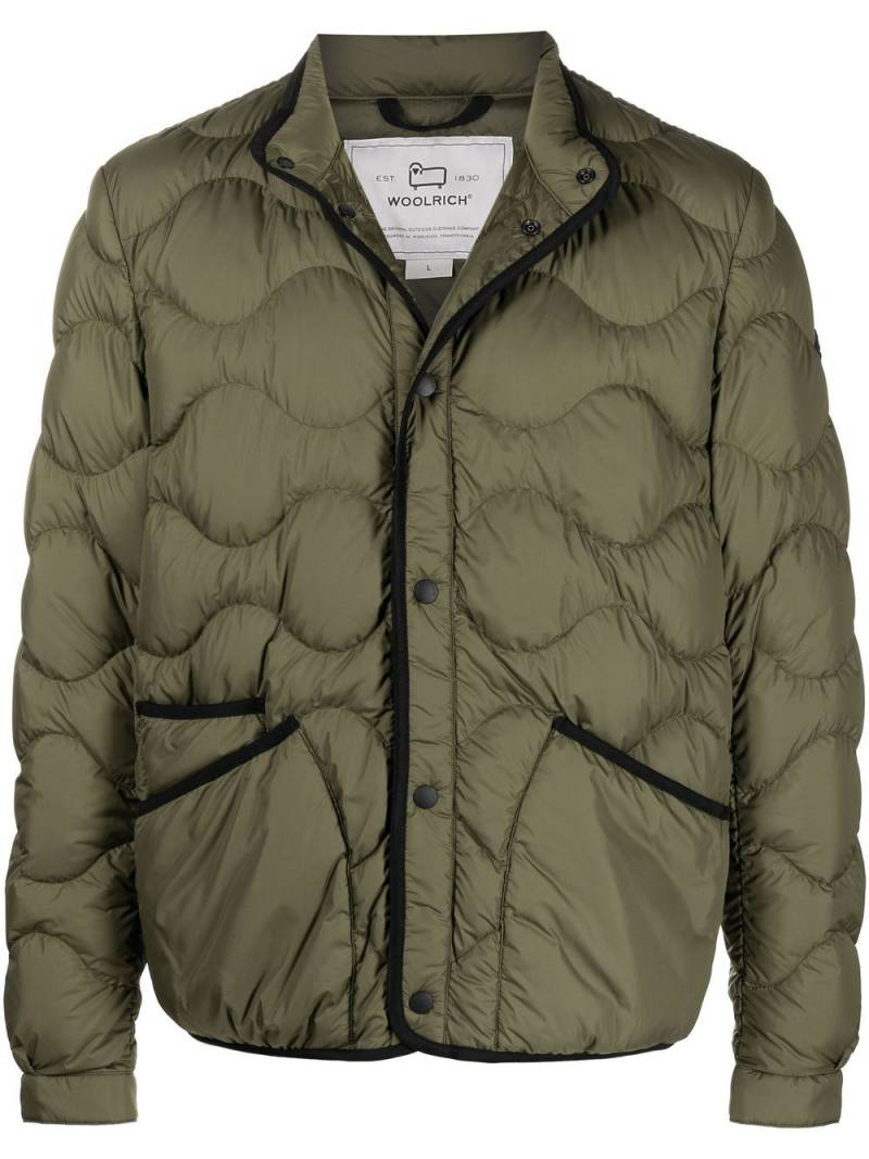 Woolrich Sierra contrast-trimmed puffer jacket - Green von Woolrich