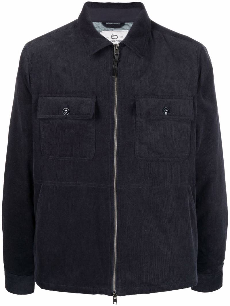 Woolrich Stag corduroy padded shirt jacket - Blue von Woolrich