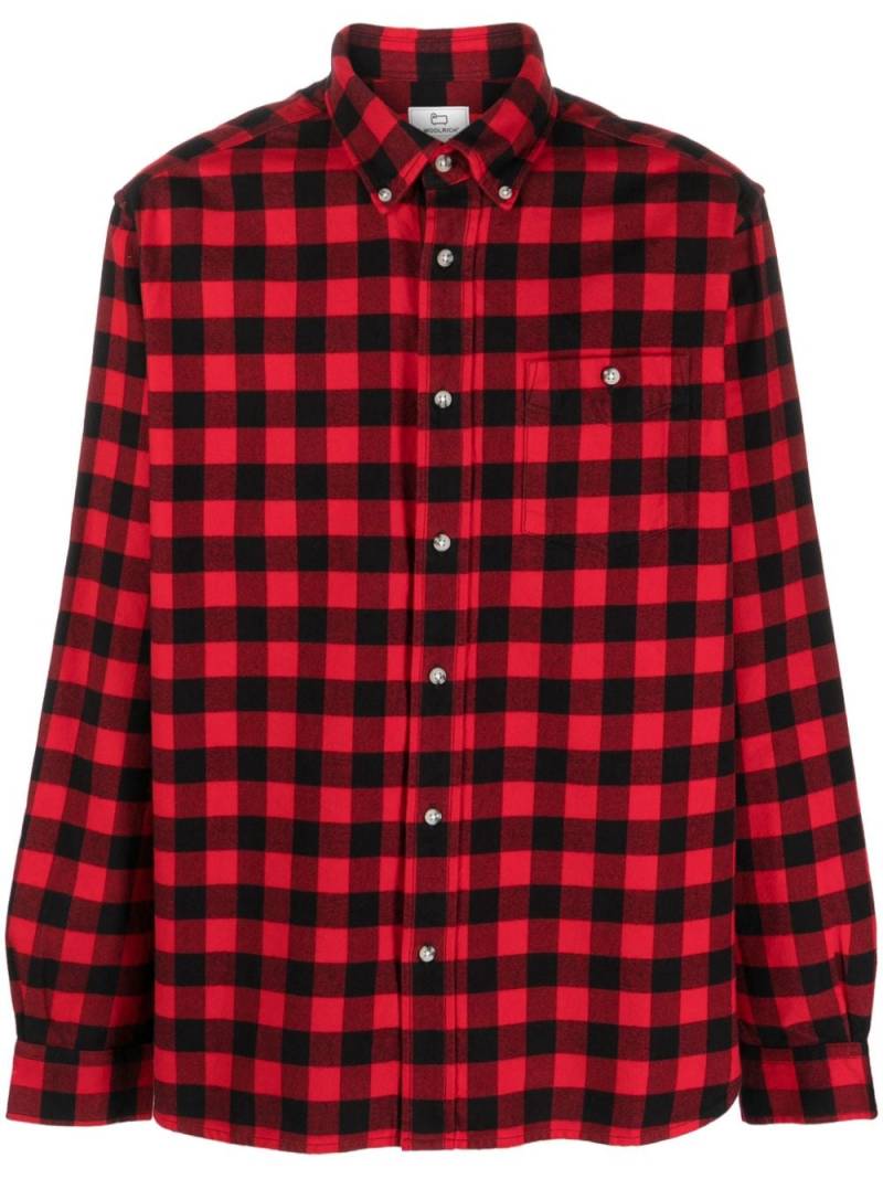 Woolrich Traditional plaid-check flannel shirt - Red von Woolrich