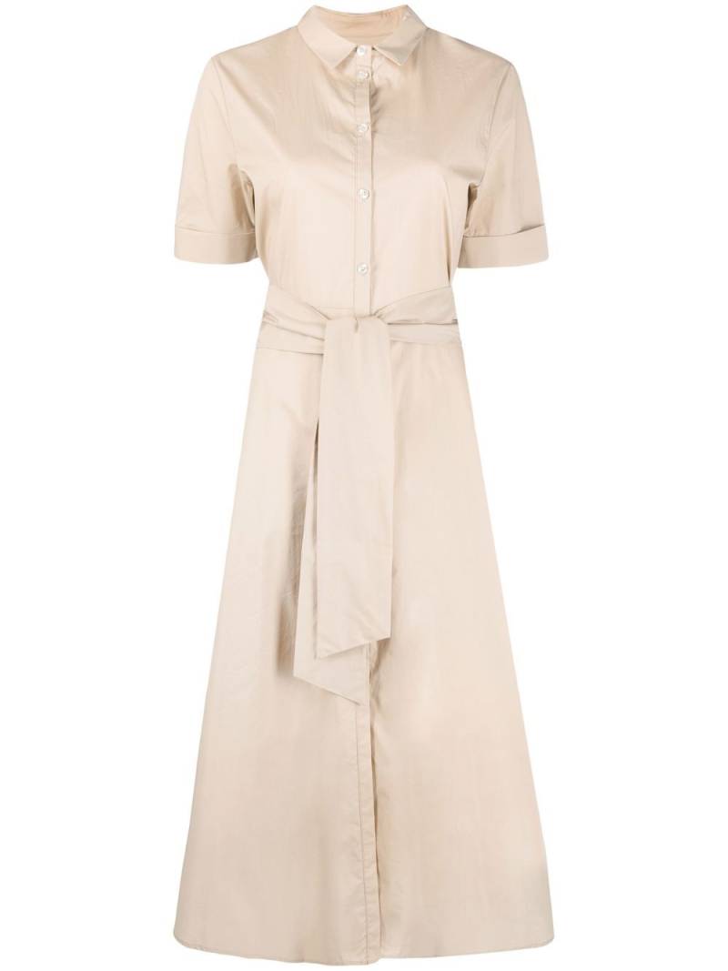 Woolrich belted cotton midi shirtdress - Neutrals von Woolrich