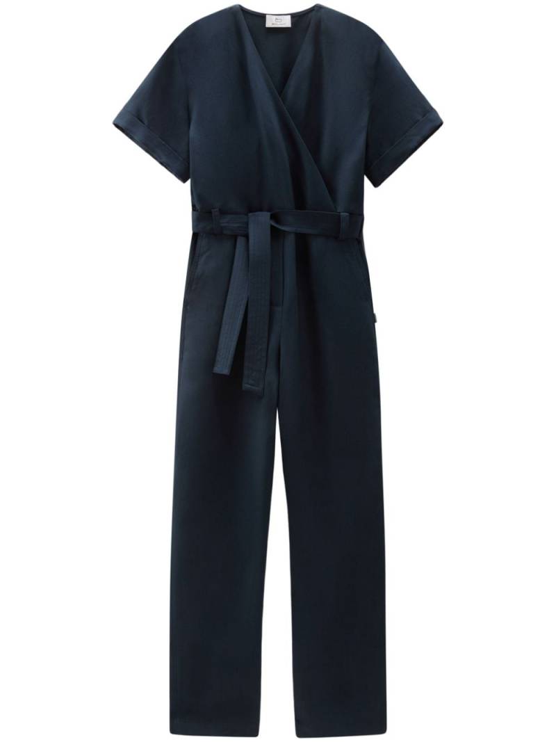 Woolrich belted straight-leg jumpsuit - Blue von Woolrich