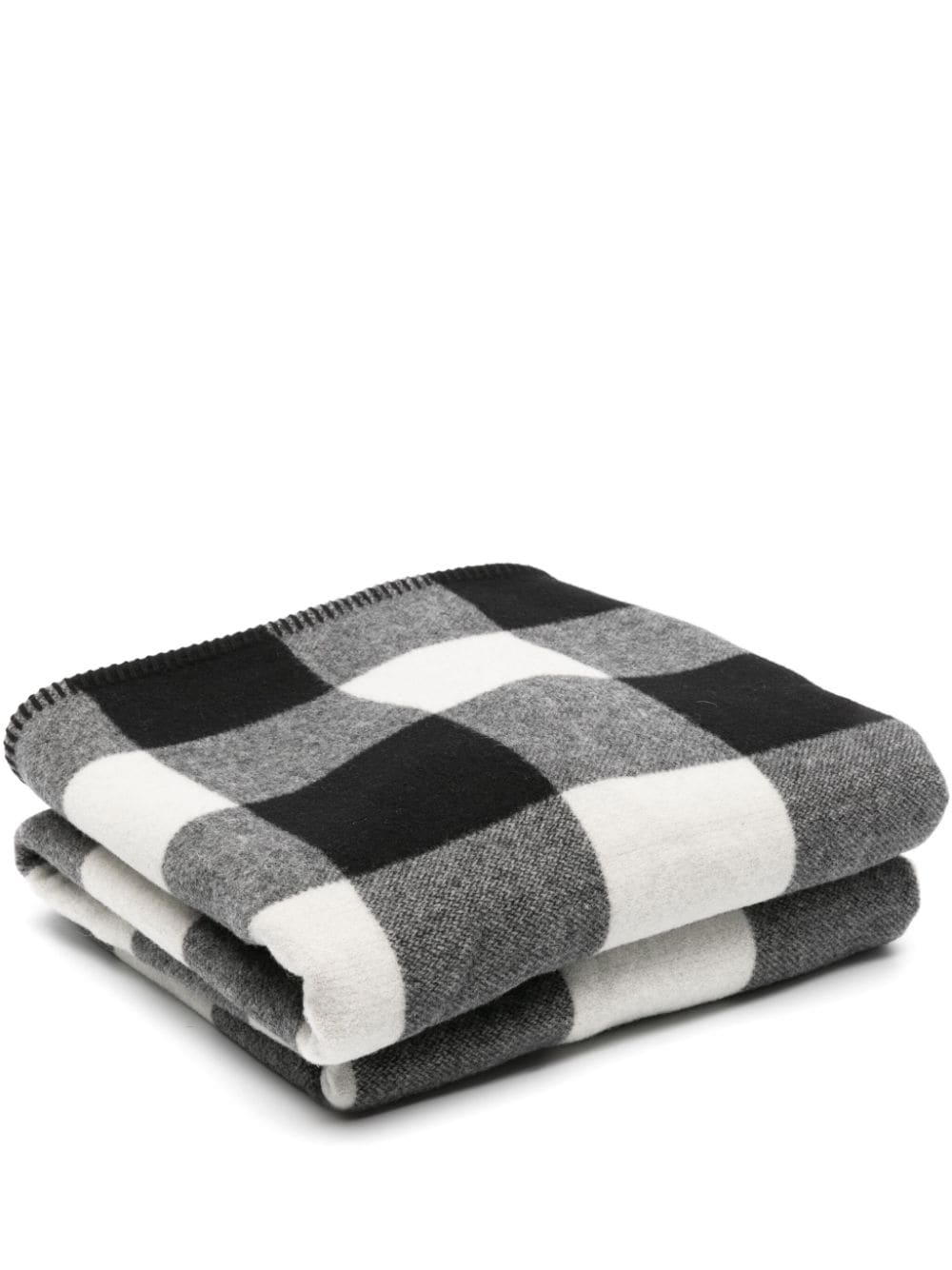 Woolrich buffalo check-pattern wool throw - White von Woolrich