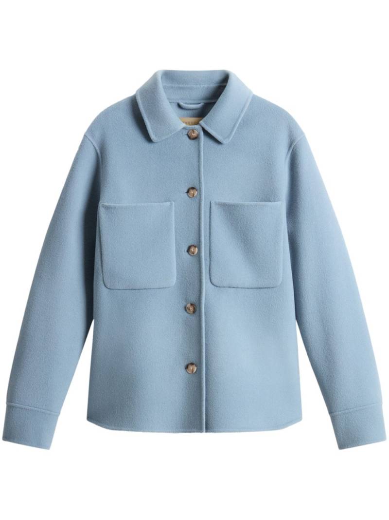 Woolrich buttoned wool over shirt - Blue von Woolrich