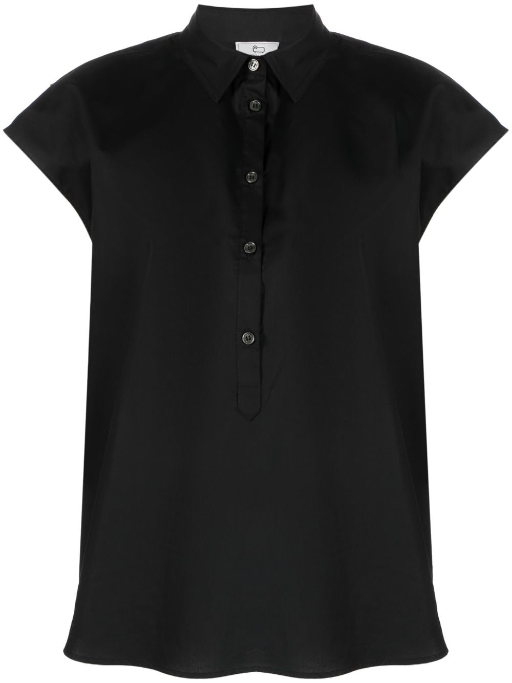 Woolrich cap-sleeves cotton shirt - Black von Woolrich