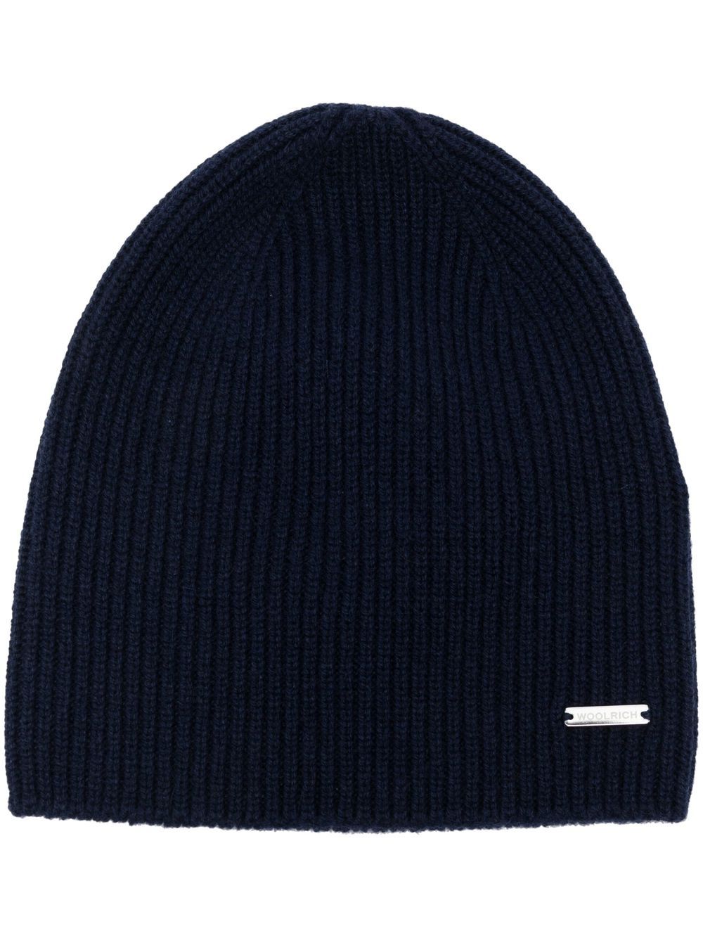 Woolrich cashmere ribbed beanie - Blue von Woolrich