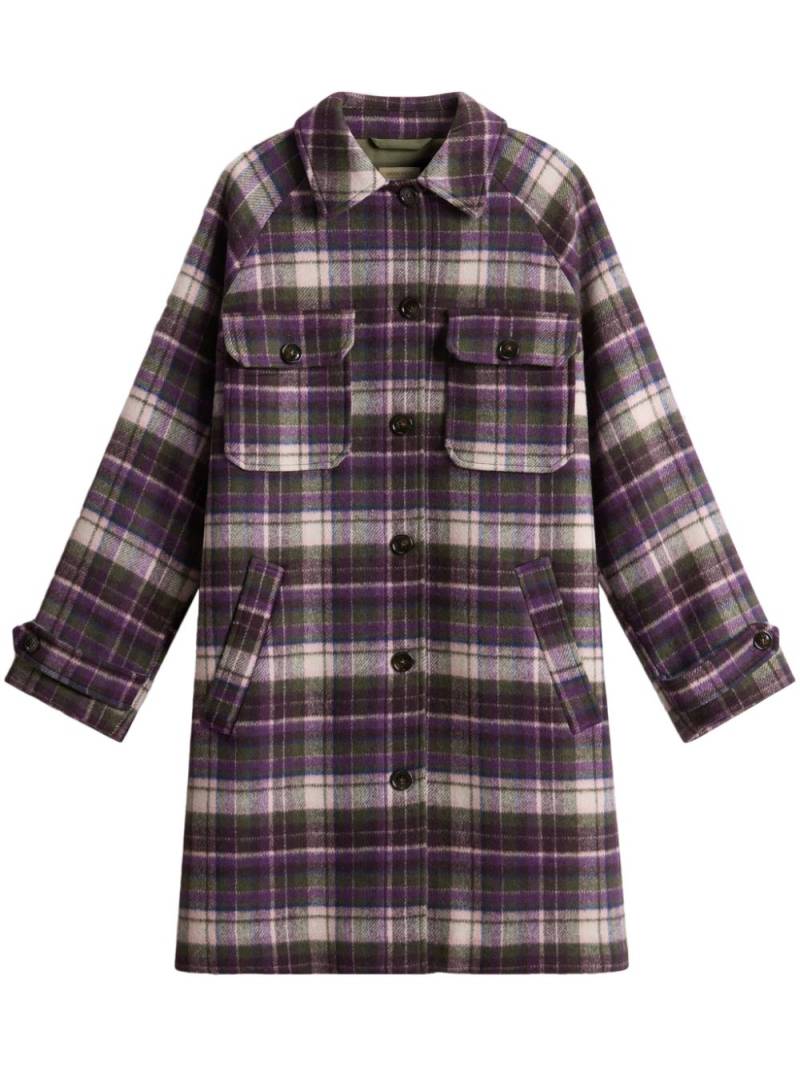 Woolrich check pattern buttoned over shirt - Purple von Woolrich