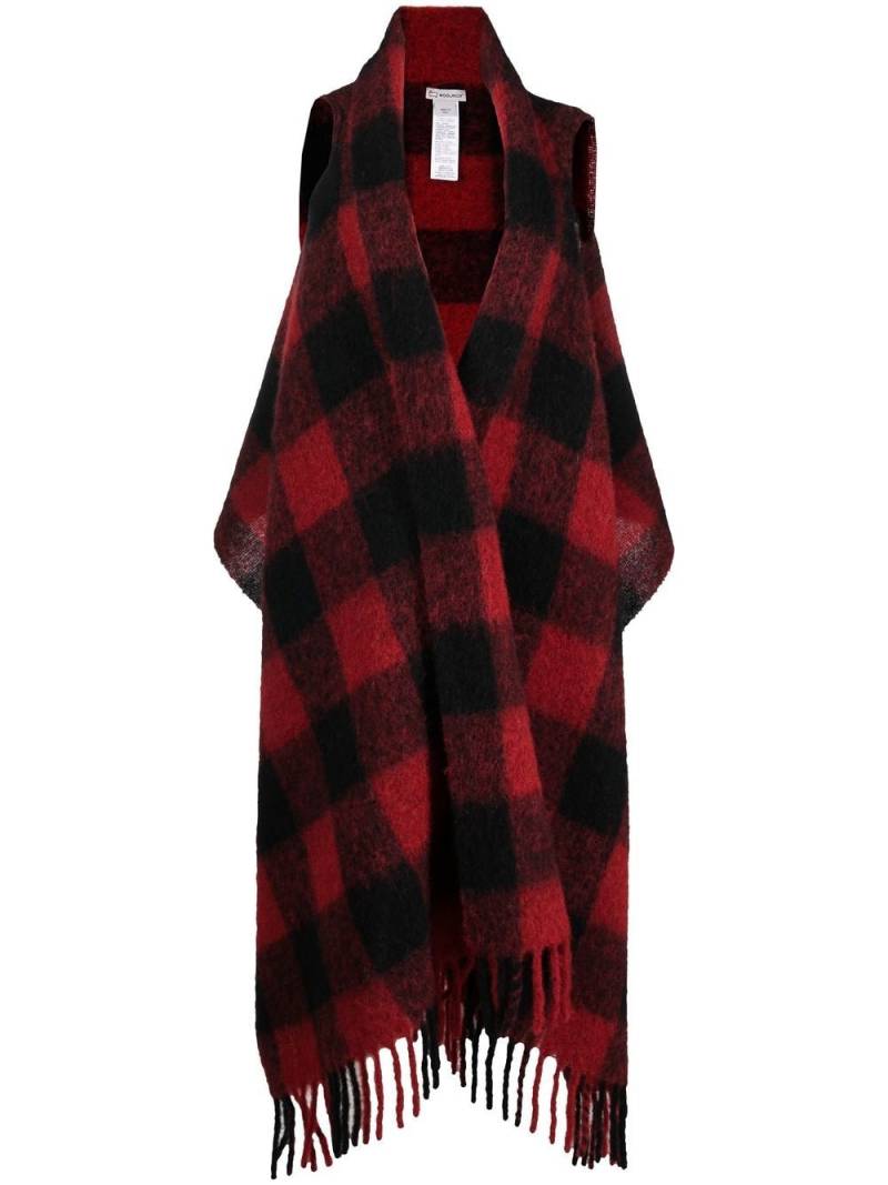 Woolrich check-pattern knitted scarf - Red von Woolrich