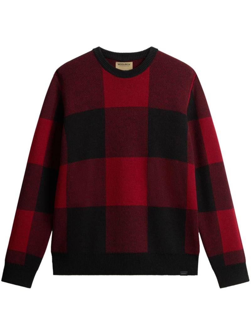 Woolrich check-pattern virgin wool sweater - Red von Woolrich