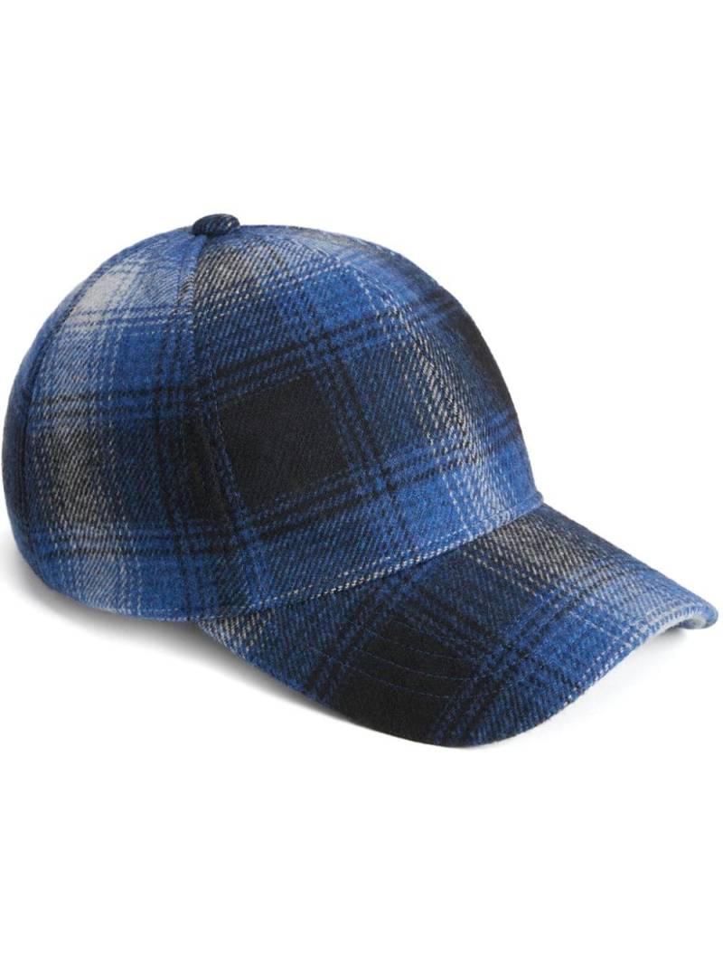 Woolrich checked baseball cap - Blue von Woolrich