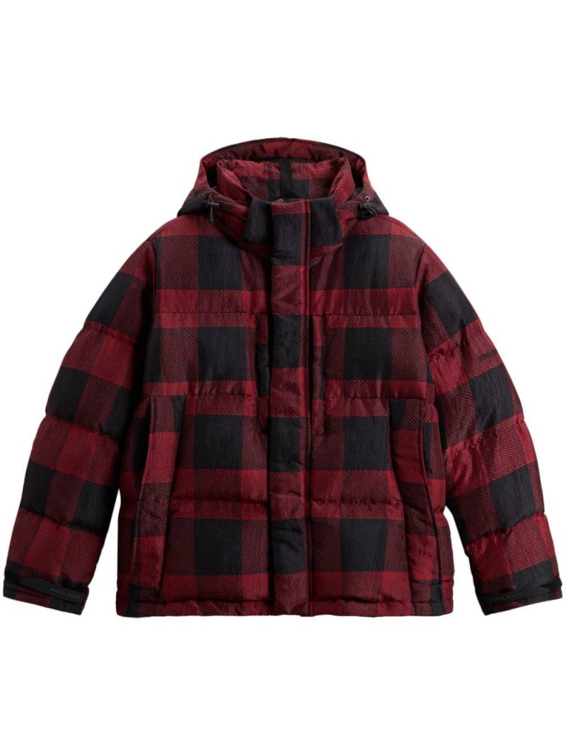 Woolrich checked parka coat - Red von Woolrich