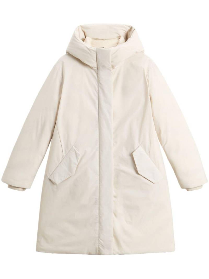 Woolrich cocoon hoodie parka coat - White von Woolrich