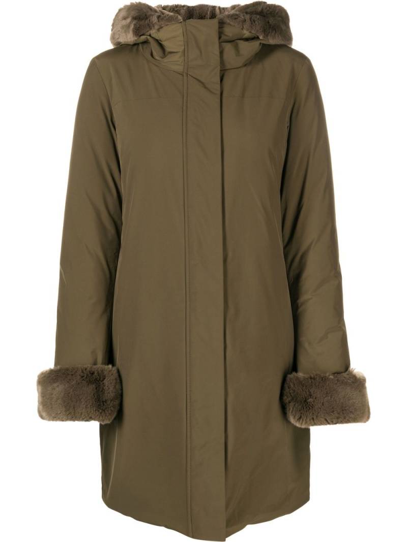 Woolrich contrast-trim hooded parka - Green von Woolrich