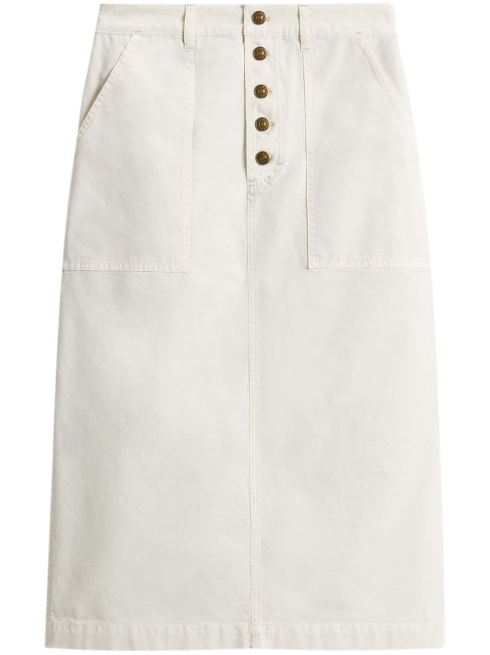 Woolrich cotton midi skirt - White von Woolrich