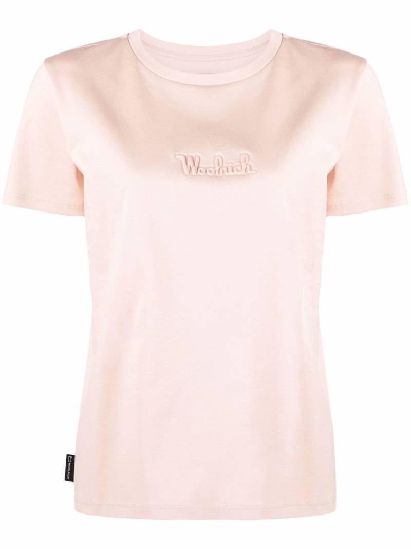 Woolrich debossed-logo T-shirt - Pink von Woolrich