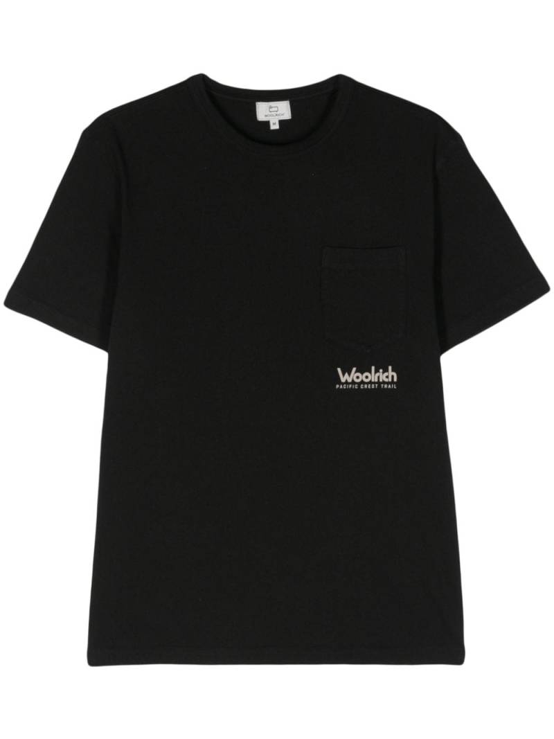 Woolrich embossed-logo cotton T-shirt - Black von Woolrich