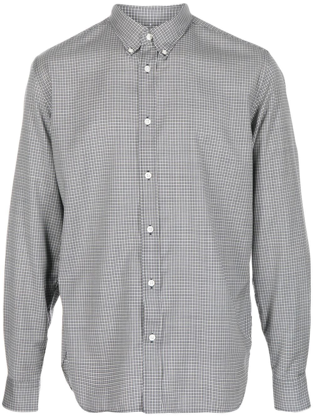 Woolrich fine-check virgin wool shirt - Blue von Woolrich