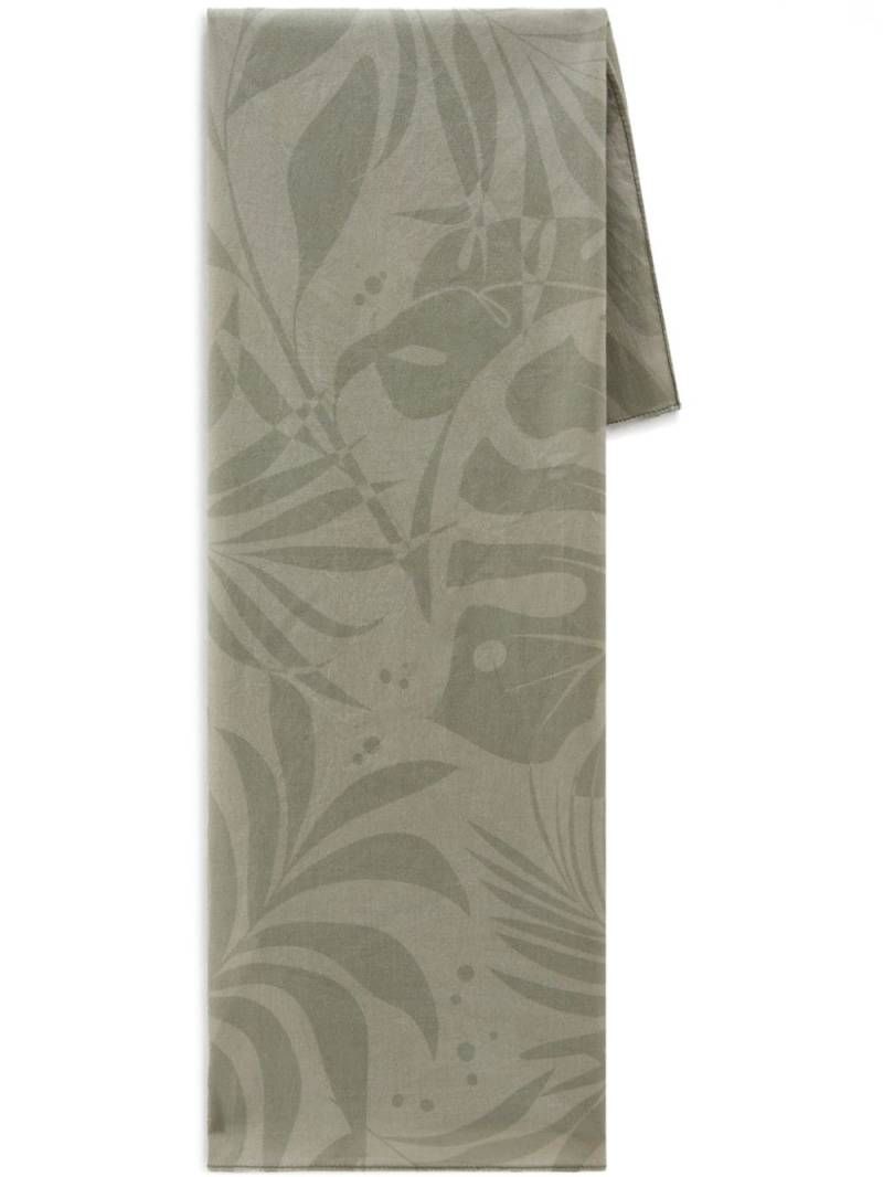 Woolrich floral-print cotton scarf - Green von Woolrich