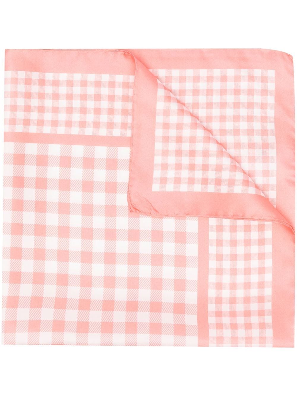 Woolrich gingham-check silk scarf - Pink von Woolrich