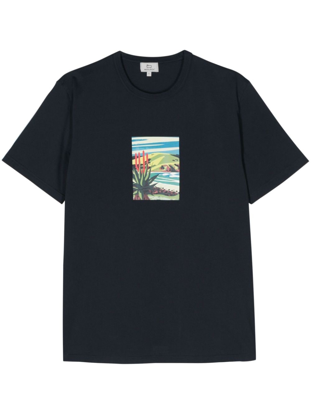 Woolrich graphic-print cotton T-shirt - Blue von Woolrich