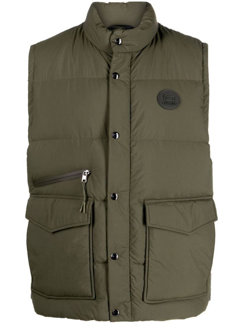 Woolrich high-neck padded gilet - Green von Woolrich