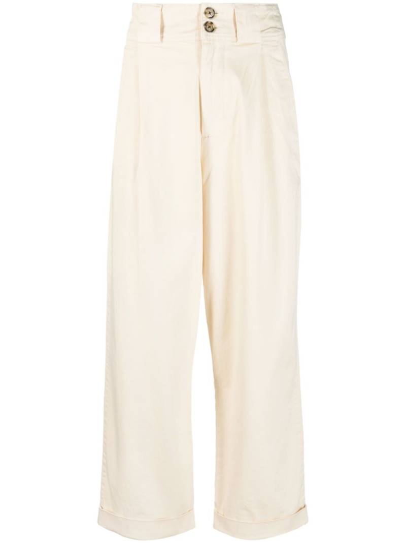 Woolrich high-waisted tailored trousers - Neutrals von Woolrich