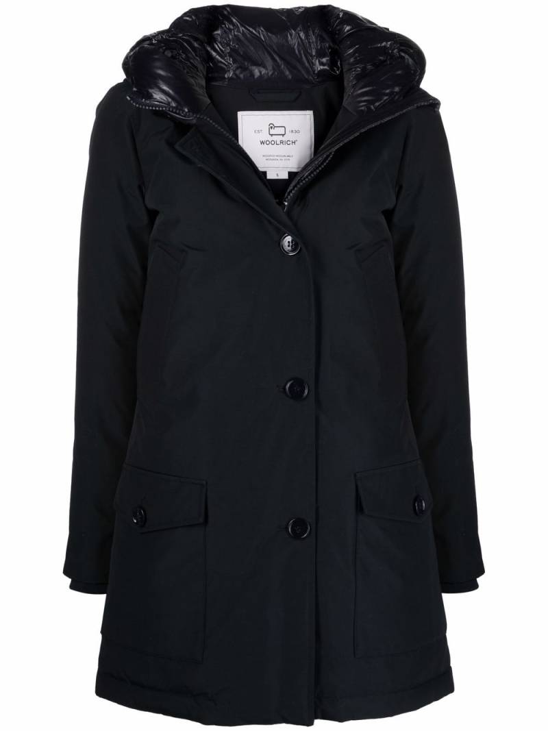 Woolrich hooded button-down coat - Blue von Woolrich