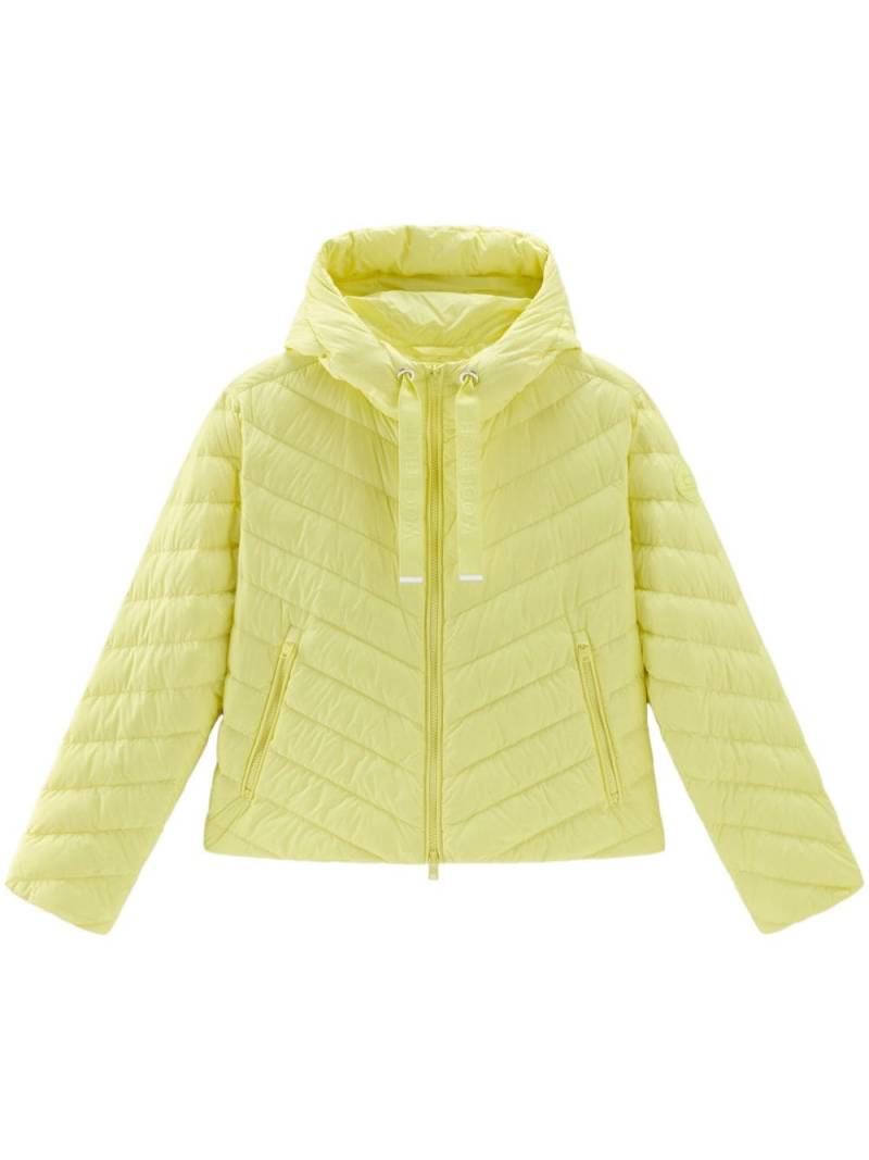 Woolrich hooded chevron-quilted puffer jacket - Yellow von Woolrich