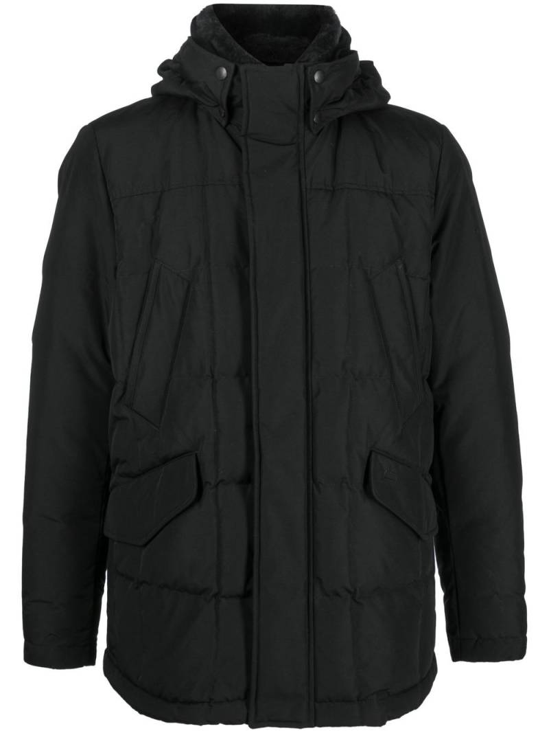 Woolrich hooded feather down coat - Black von Woolrich