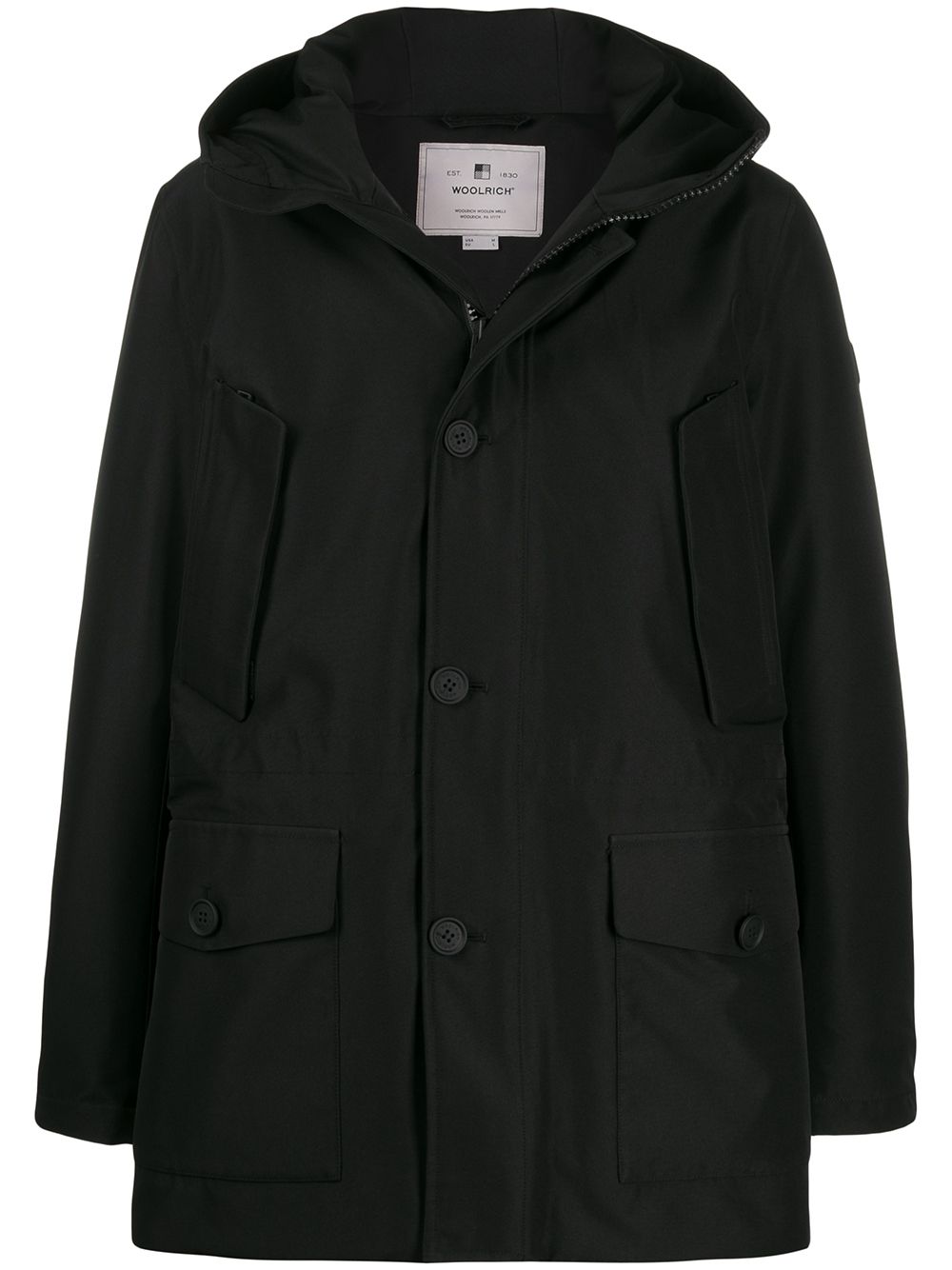 Woolrich hooded padded coat - Black von Woolrich